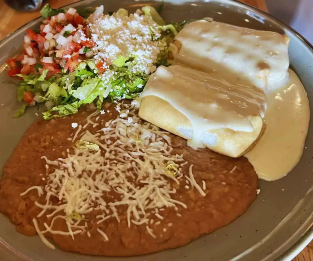 beef chimichanga at mextizo in cedar rapids IA