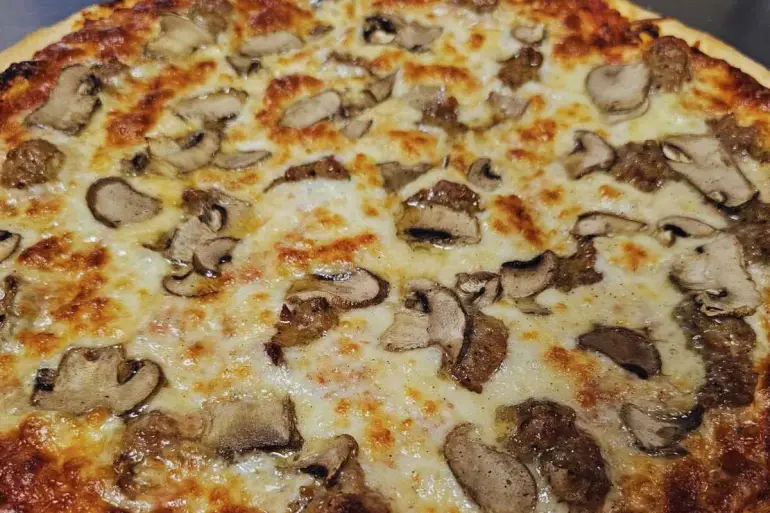 pizza at Ang an Eddies in fond DU lac wi