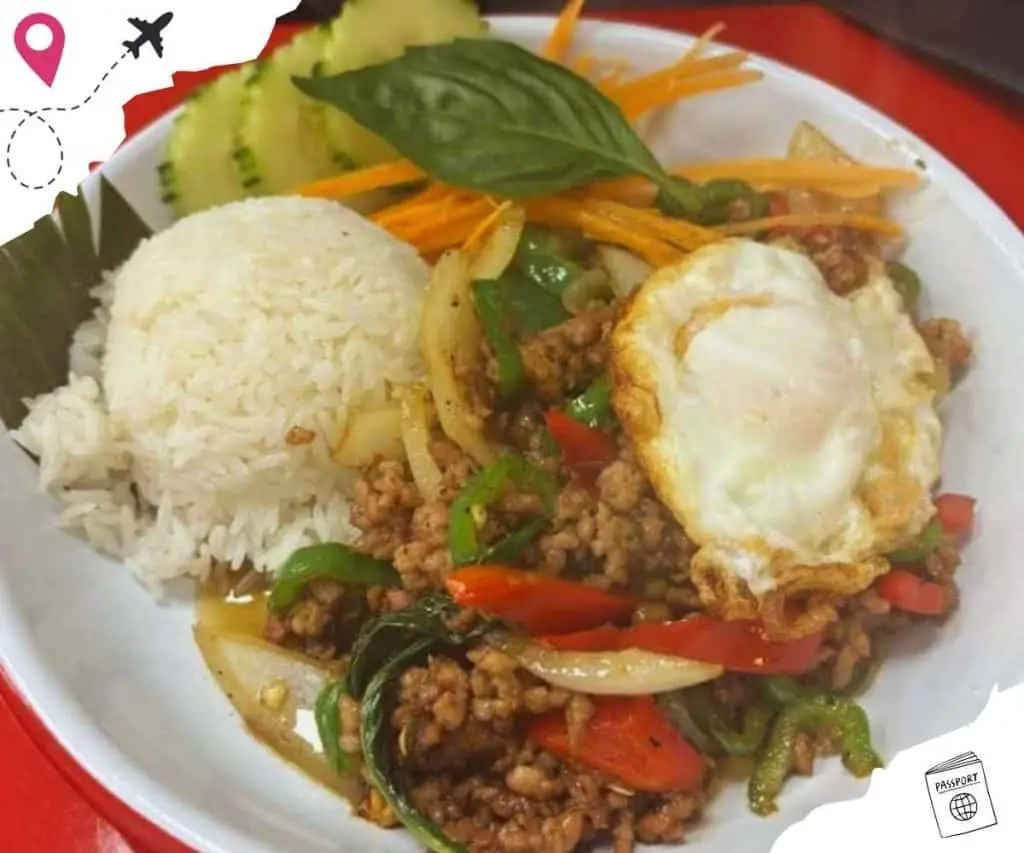 pad kra Pao at Thai Plates in Jersey City nj
