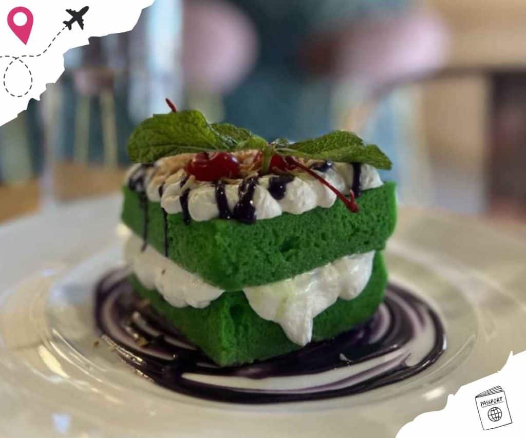 Pandan Tres Leches at pink Duck kitchen in Henderson nevada