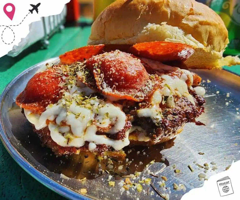 pizza burger at beefy's in Reno nevada
