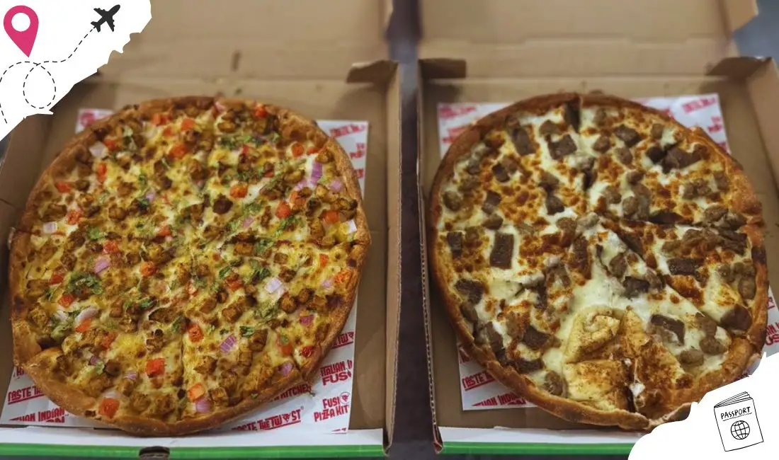 Butter Chicken Pizzatwist and 2-Topping Pizza at pizza twist in Hampton VA