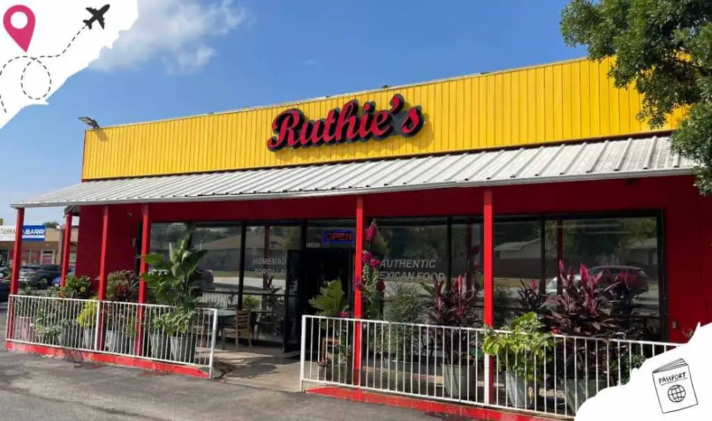 outside Ruthie's mexican restaurant in San Antonio texas