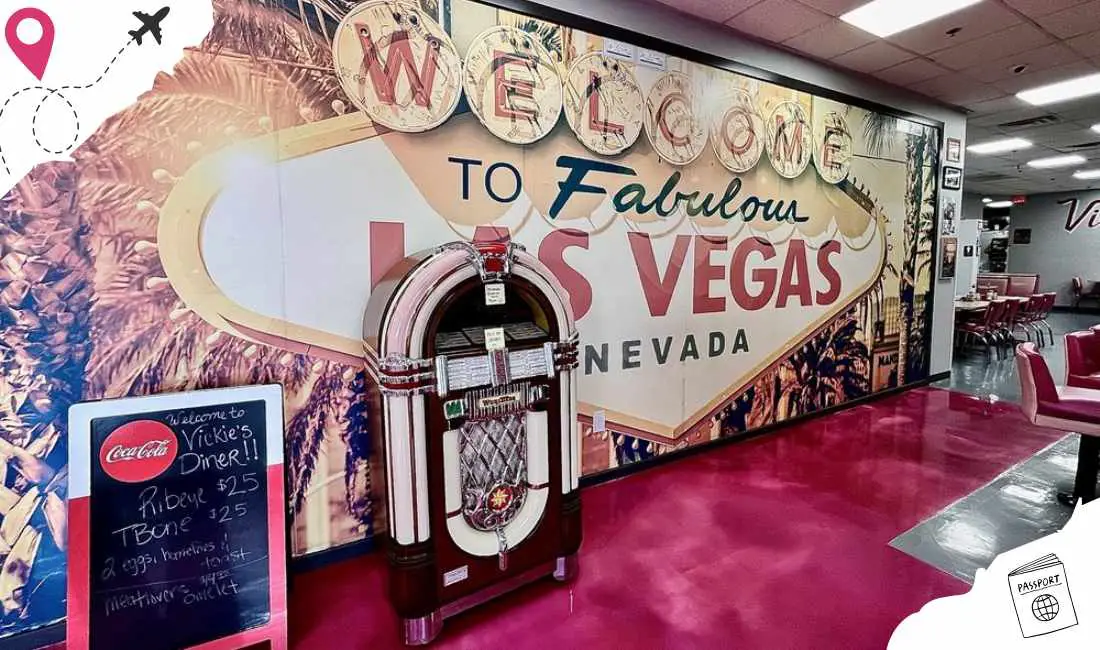 inside vickie's diner in Las Vegas, nevada