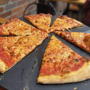 cheese pizza at slice of stamford in Stamford ct