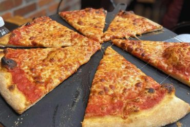 cheese pizza at slice of stamford in Stamford ct