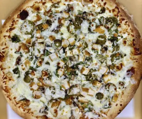 chicken pizza at pronto new york style pizza in Oklahoma city