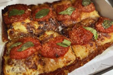 crush pie pizza at sam's square pie in Indianapolis IN