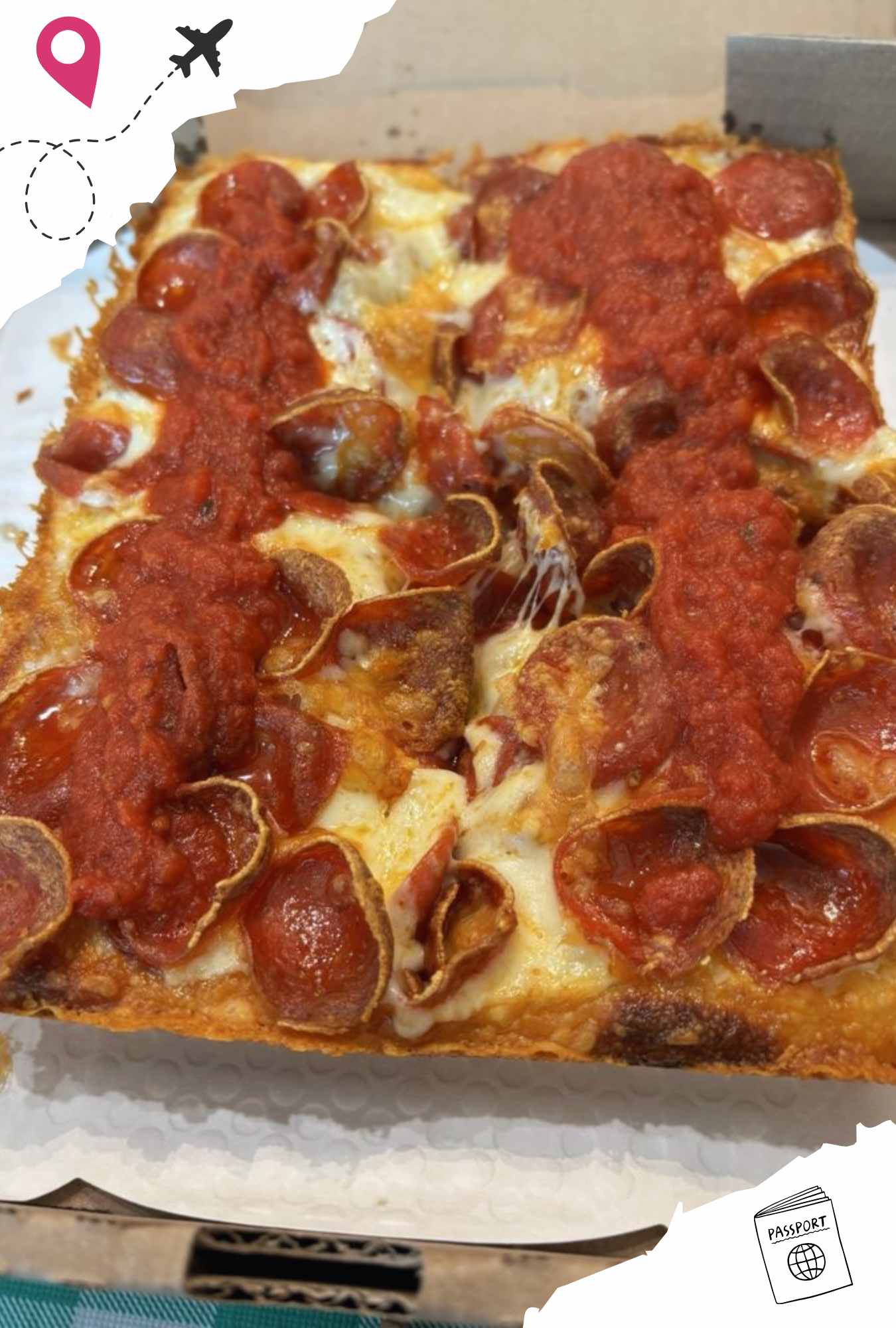the detroiter at sapore Detroit pizzeria in Katy texas
