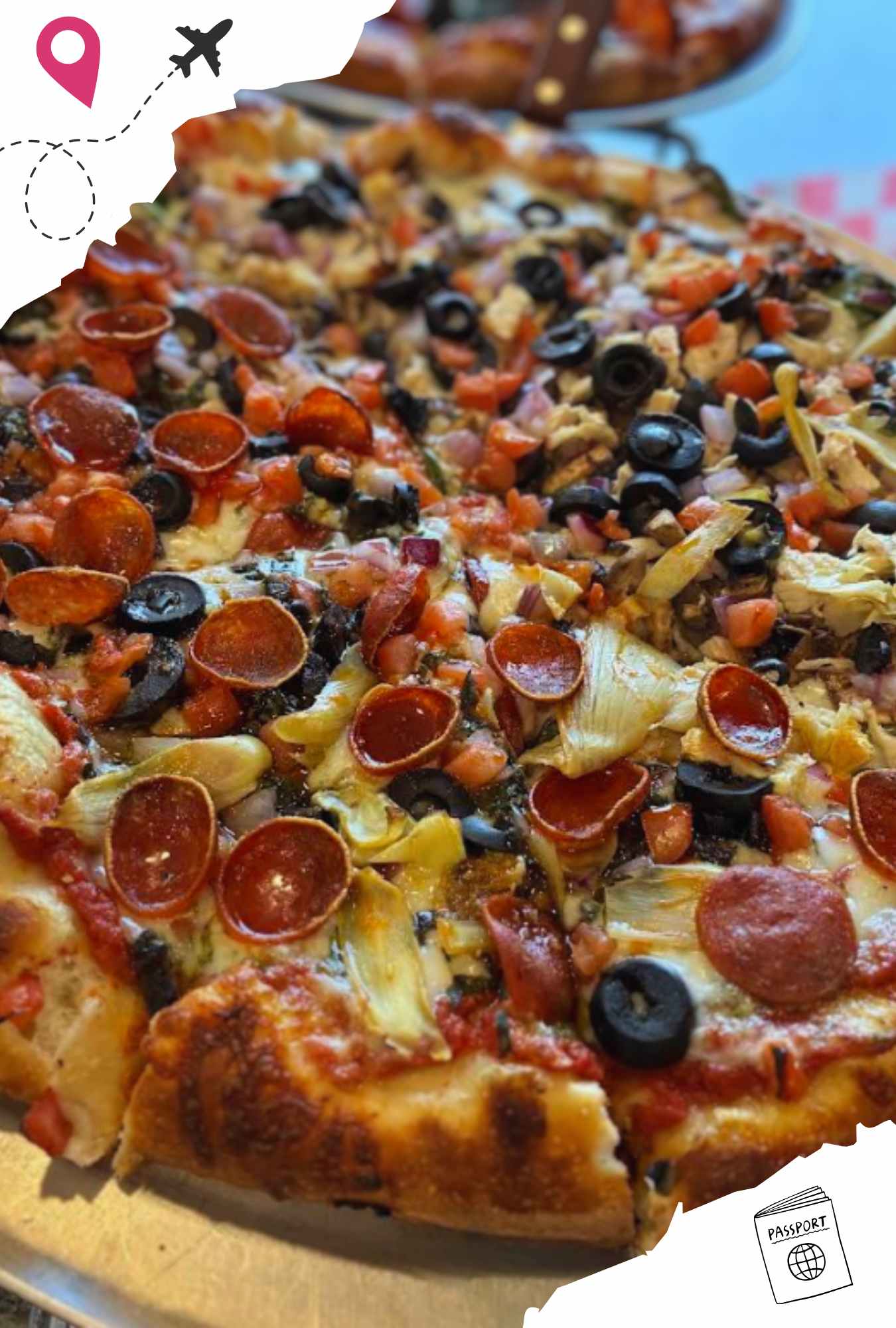 huge pizza at 2 brother's pizza in Riverside california