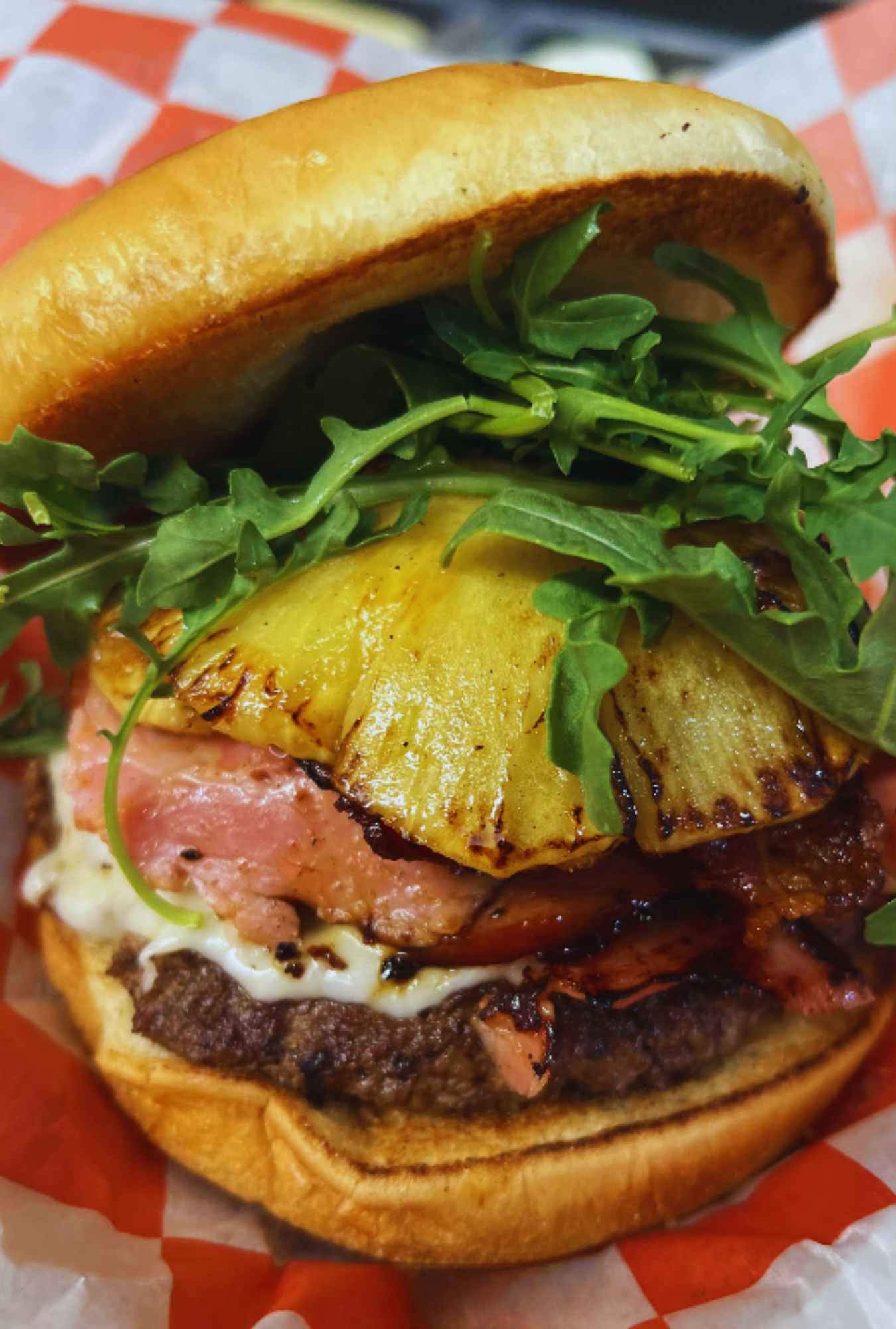 huge burger at ala burgers in Laredo texas
