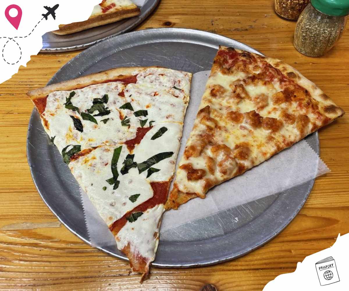 pizza at slice of stamford in STamford, CT