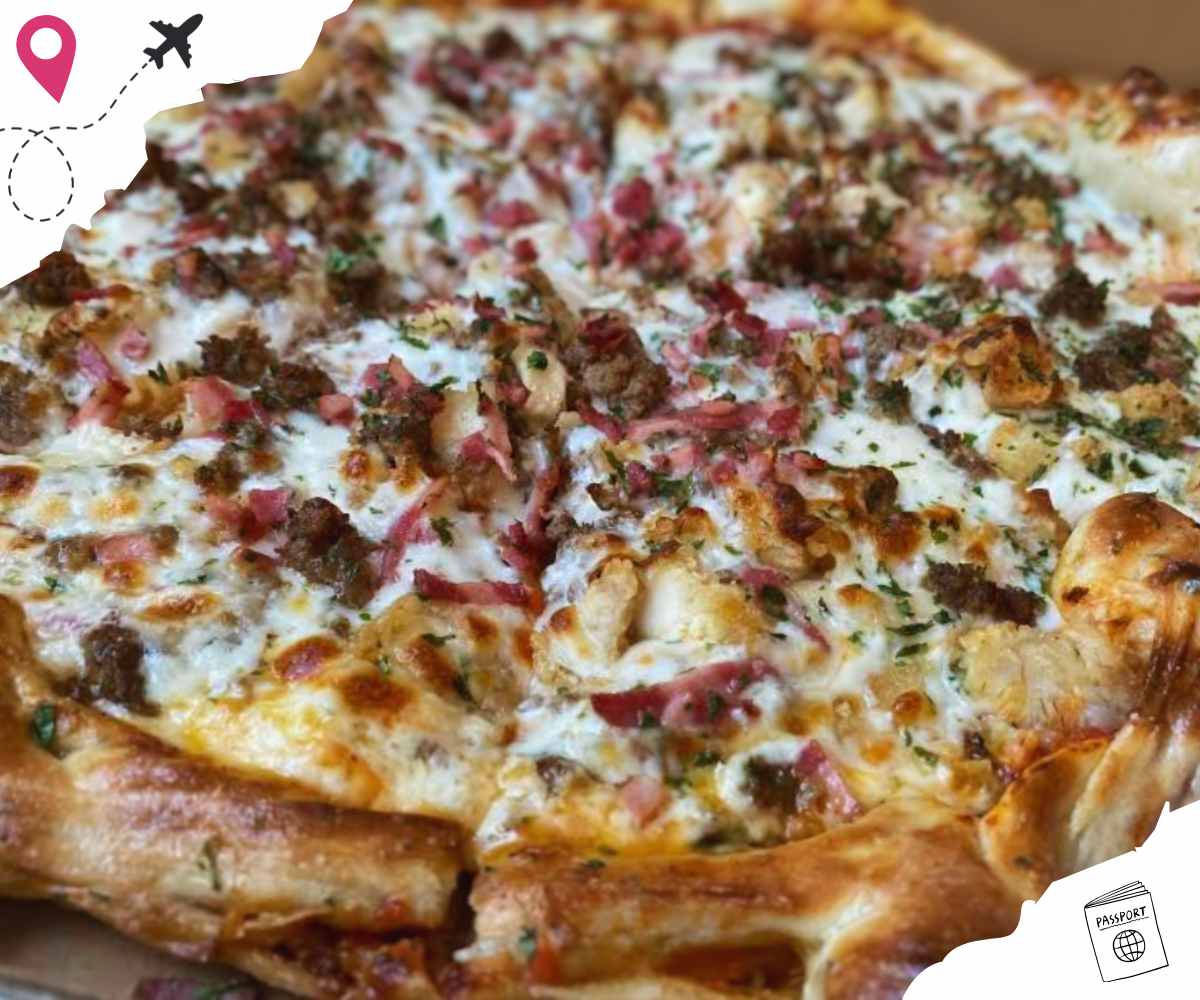 a huge pizza at can a brotha get a slice in Montgomery alabama
