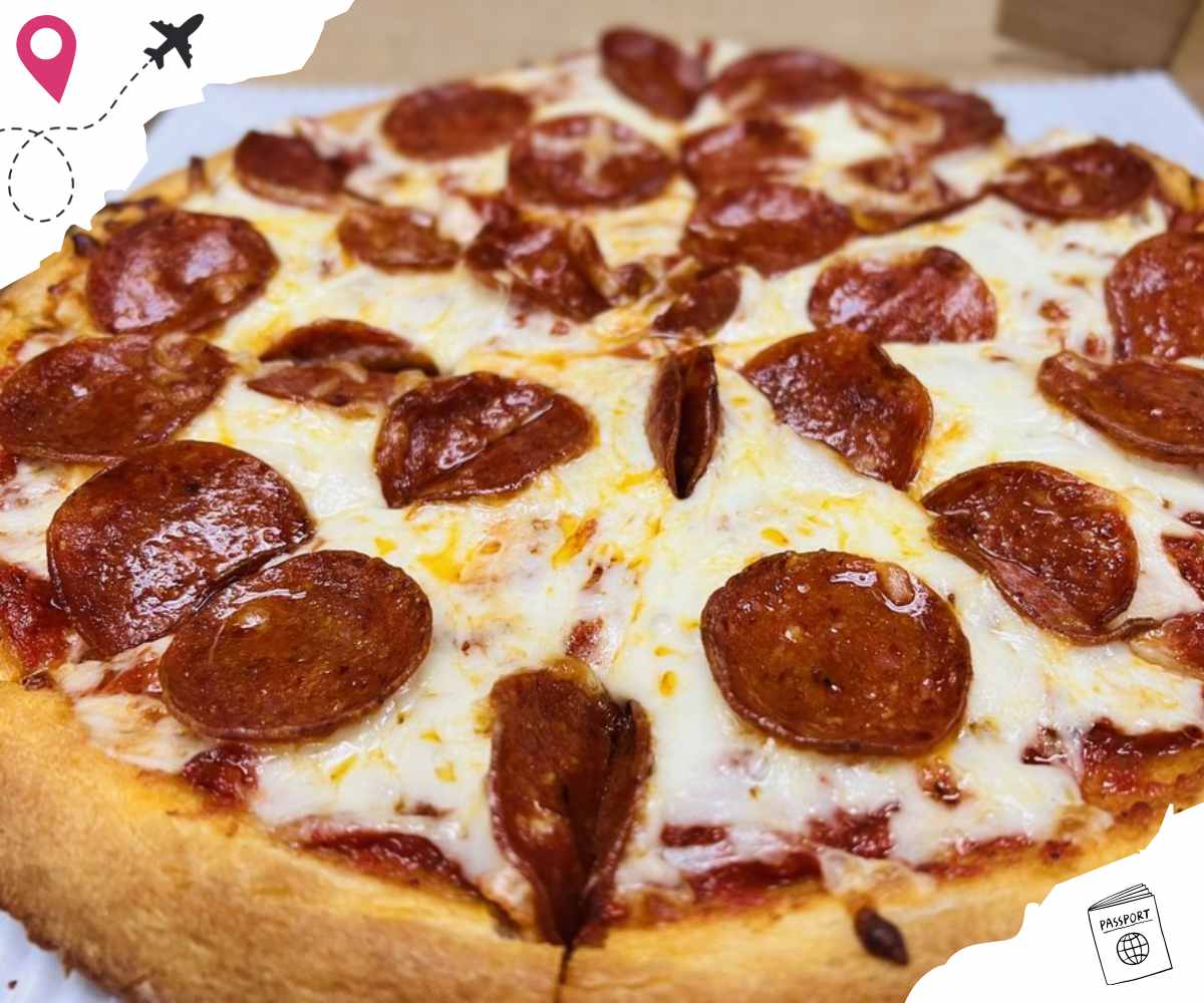 pepperoni pizza at the parlor pizzeria in rancho Cucamonga ca