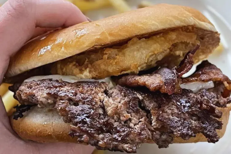 Southwest burger at miner-dunn hamburgers in highland indiana