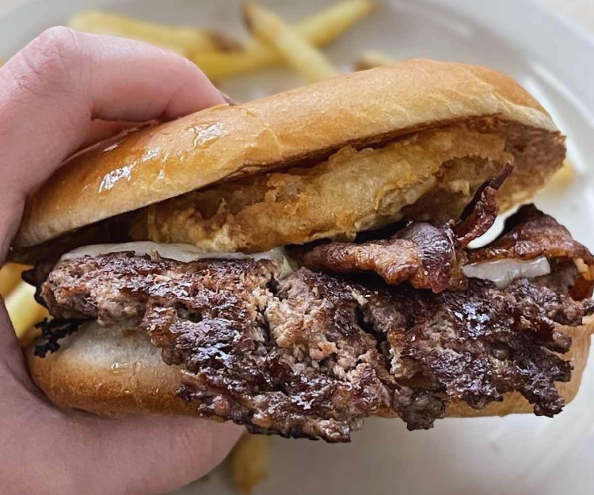 Southwest burger at miner-dunn hamburgers in highland indiana