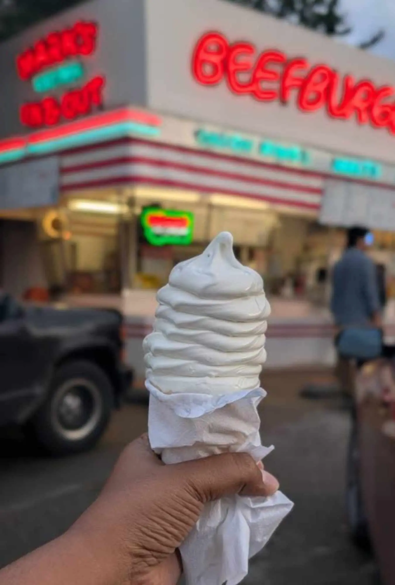 ice cream at mark's in & out beefburgers in Livingston montana