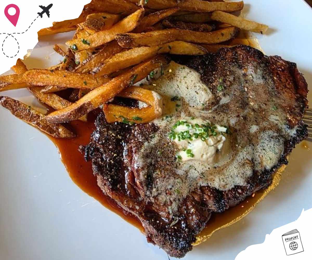 duck Fat Frites and ribeye at Tolon in fort Wayne indiana