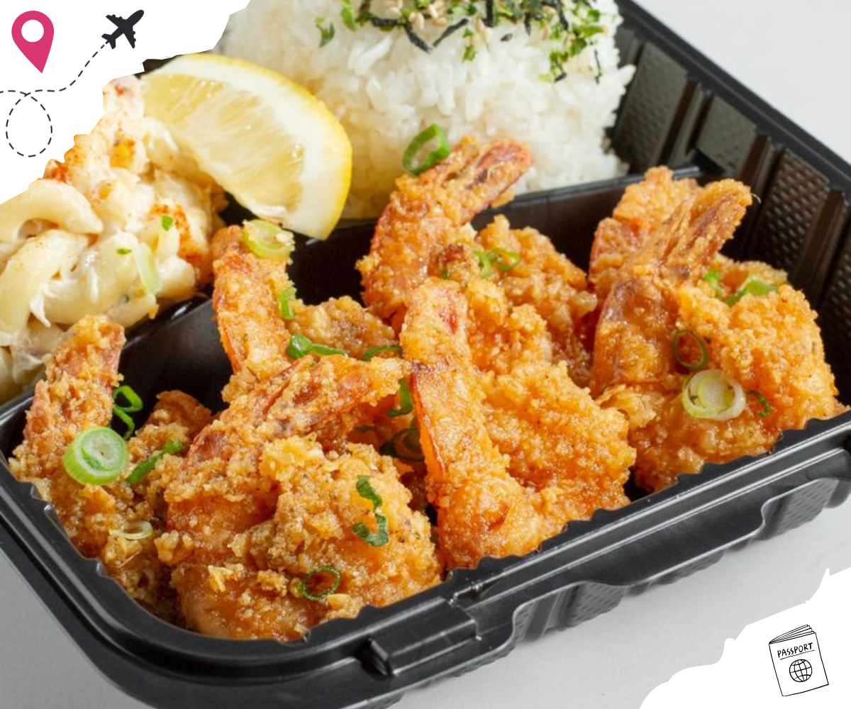 fried shrimp at moon grill Hawaiian grill in Ontario california