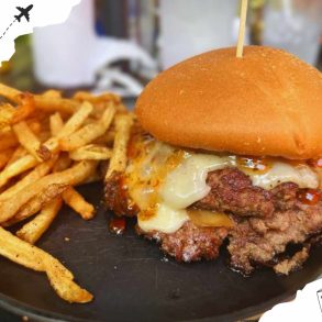 burger and fries at burgers & bakery in Spartanburg SC