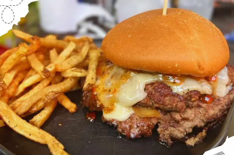 burger and fries at burgers & bakery in Spartanburg SC