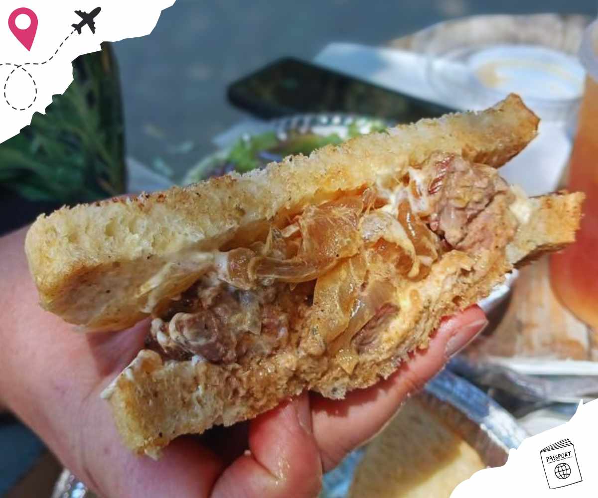 steak sandwich at old place in Cornell california