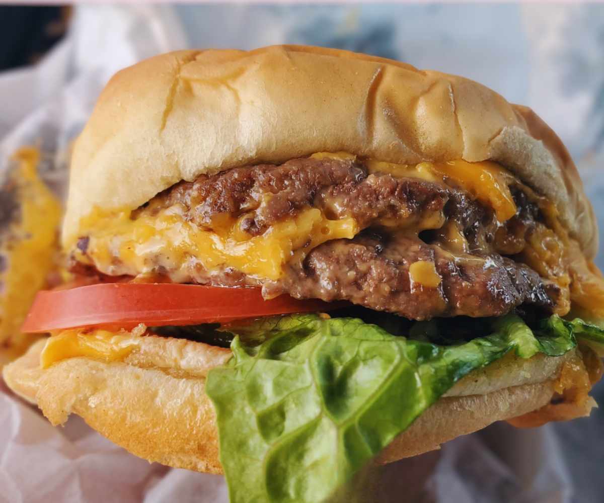 cheeseburger at marks in & out beefburgers in livingston montana