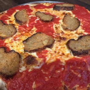 sausage pizza at Italian family pizza in Philadelphia pa