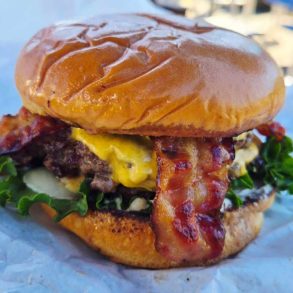 burger at spelunker's burgers and frozen custard in front royal, VA