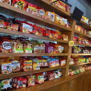 huge assortment of ramens at Ramen Alley in Houston Texas