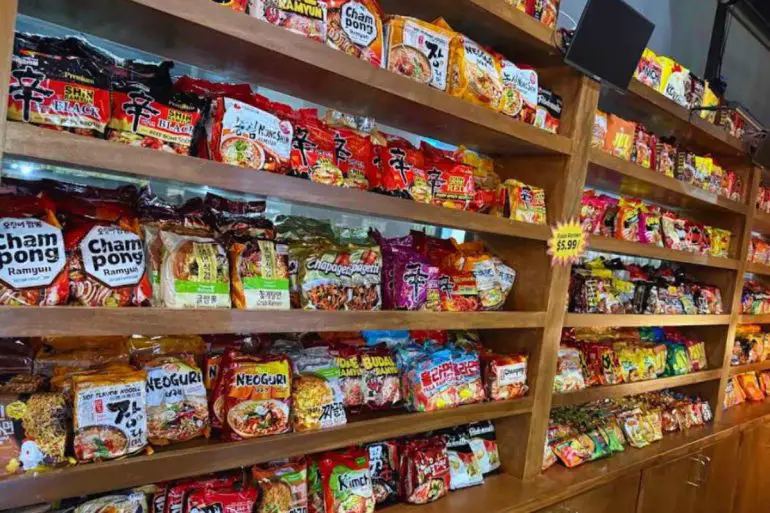 huge assortment of ramens at Ramen Alley in Houston Texas
