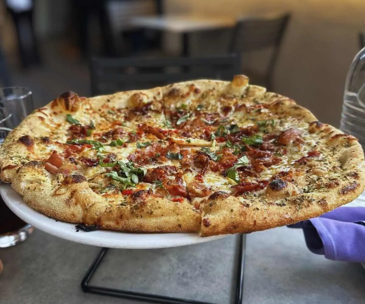 sweet and spicy pizza at fiume's pizzeria and wine bar in San Antonio texas