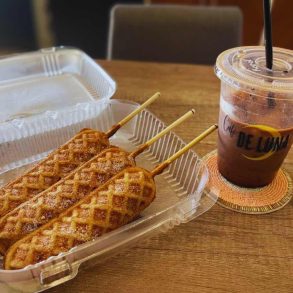 waffle dogs at cafe de Luna in Odessa texas