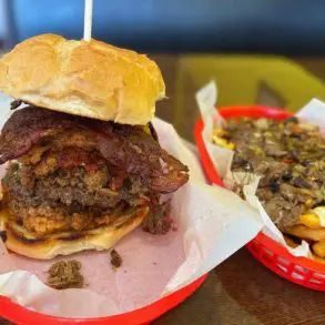 huge burger at Viking burger in Newport News virginia