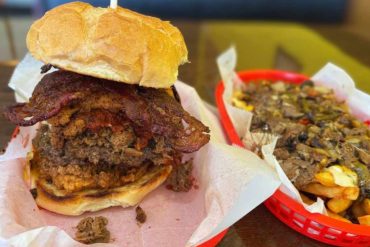 huge burger at Viking burger in Newport News virginia