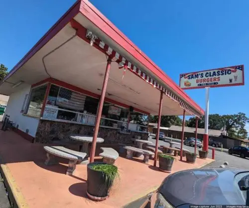 outside sam's classic burgers in citrus heights california
