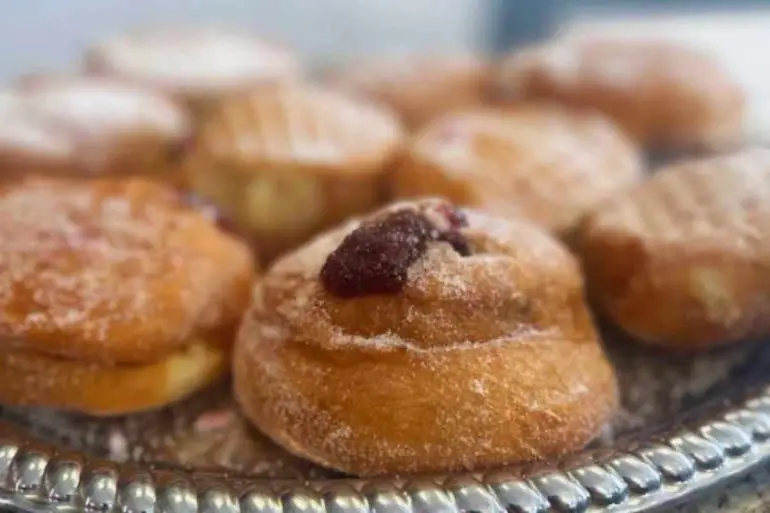 powdered donuts at frangelli's bakery & donuts in Philadelphia pa
