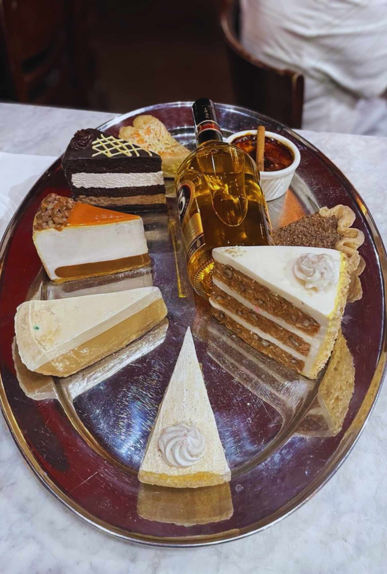 desserts at Texas de brazil in Las Vegas nevada