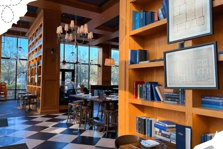 inside the library in st. Petersburg, Florida