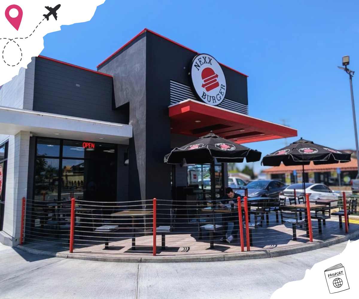 outside Nexx burger in Downey CA