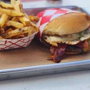 royal burger at TMG Burger Grill in Katy Texas