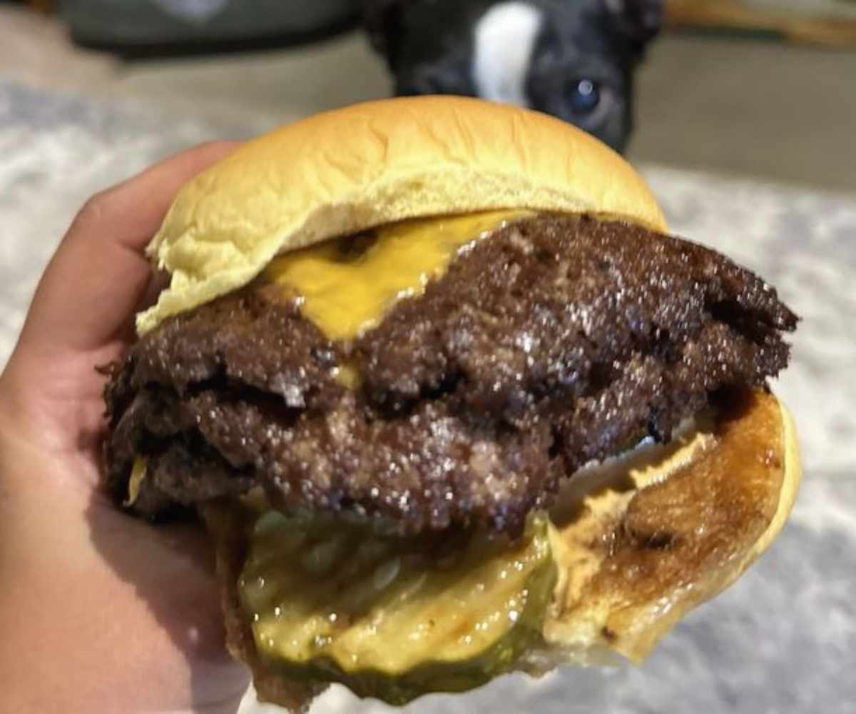 burger at Moonlit Burgers in Pittsburgh pa