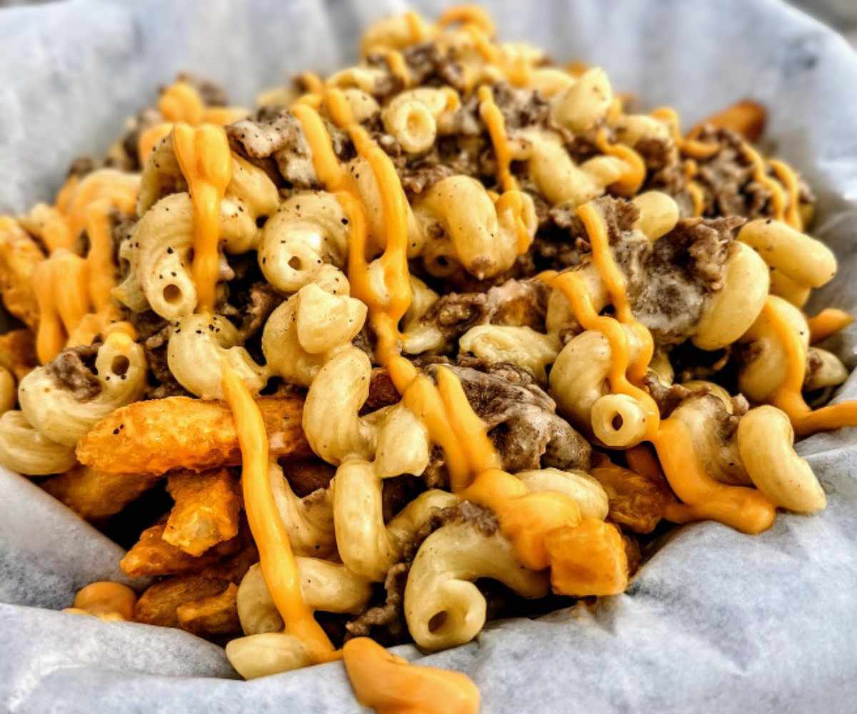 Mac and cheese fries at hydes slyes in Omaha ne