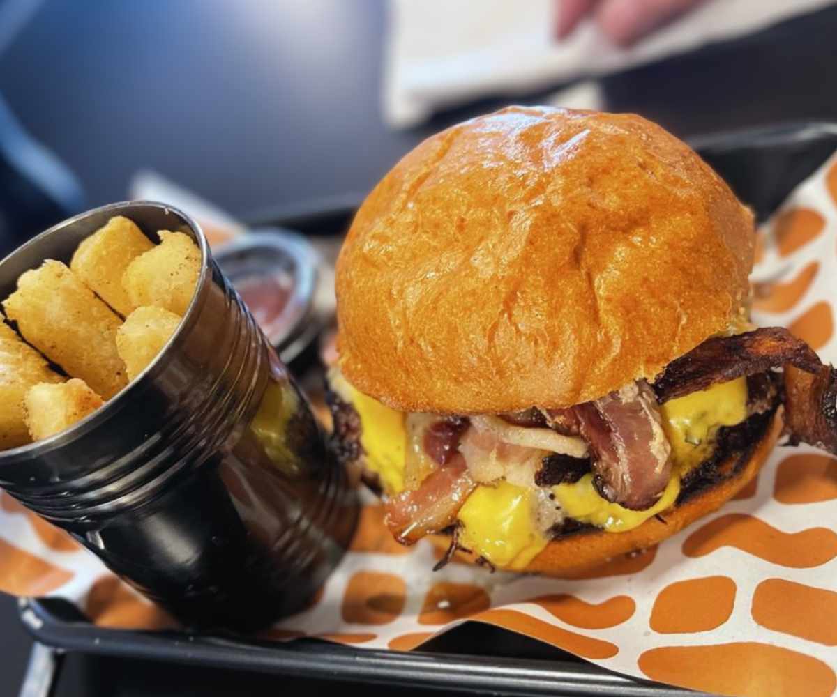 miss Piggy burger at laGana in Raleigh NC