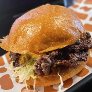 textbook burger at laGana in Raleigh NC