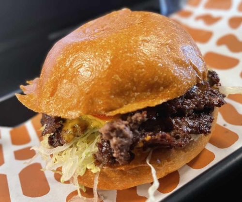 textbook burger at laGana in Raleigh NC