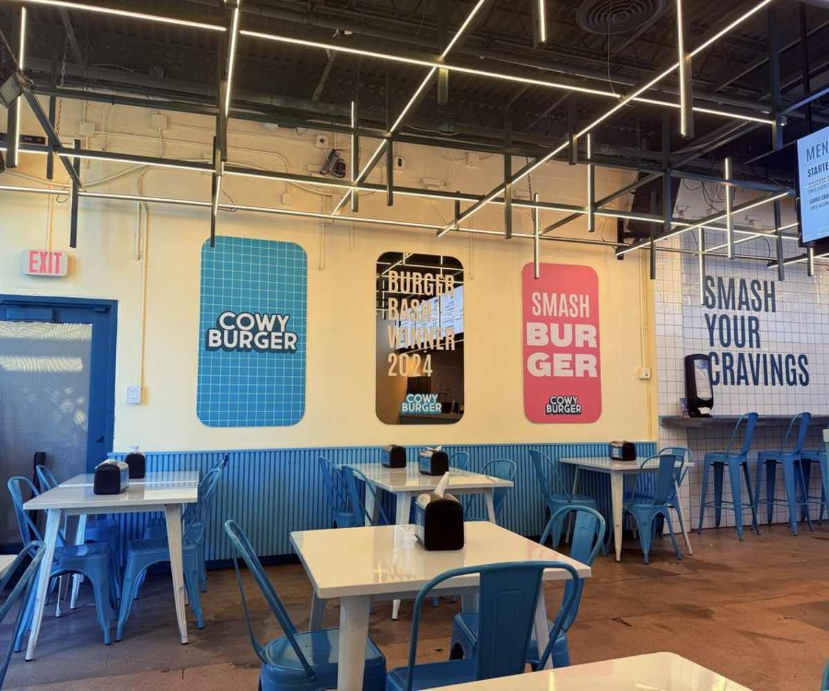 inside Cowy Burger in Miami florida