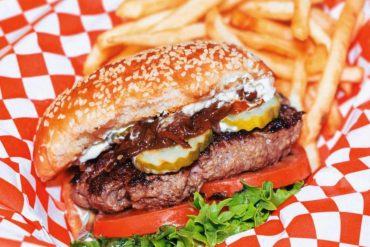 Wagyu burger at oh g burger in Oakland california