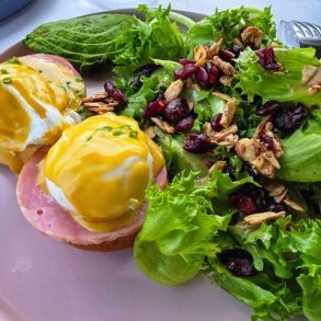eggs Benedict at box St. all day in San Antonio texas