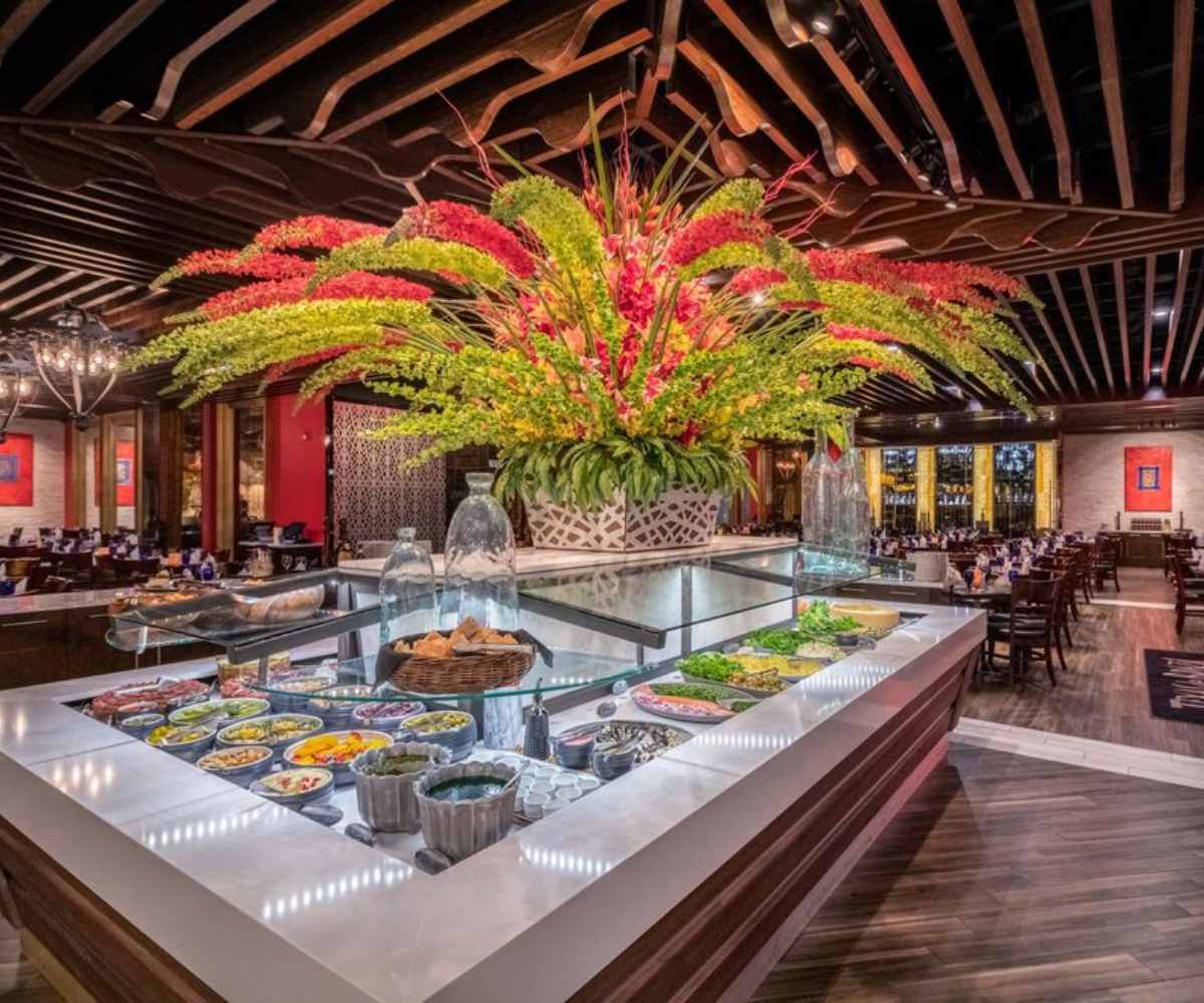 salad bar at Texas de Brazil in Las Vegas nevada